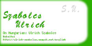 szabolcs ulrich business card